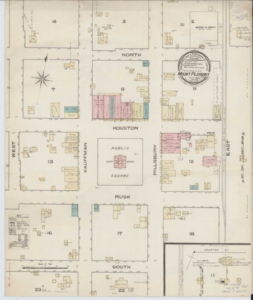 Mount Pleasant Texas 1885 - Fire Insurance Index - Old Map Reprint Mount Pleasant Texas 1885 - Fire Insurance Index - Old Map Reprint