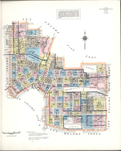 San Antonio Texas 1952 V2 - Fire Insurance Index - Old Map Reprint San Antonio Texas 1952 V2 - Fire Insurance Index - Old Map Reprint
