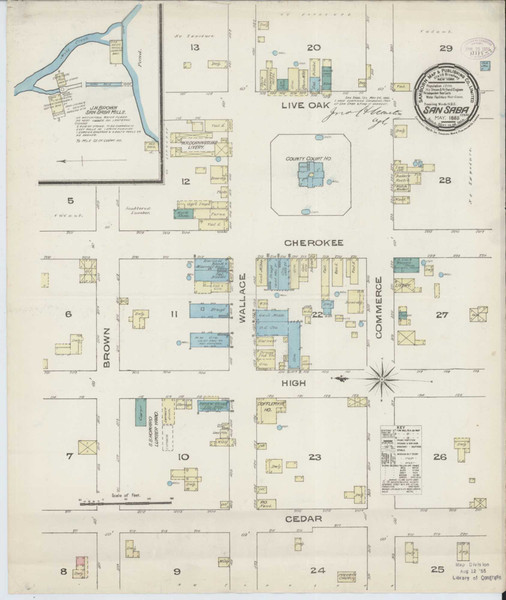 San Saba Texas 1885 - Fire Insurance Index - Old Map Reprint San Saba Texas 1885 - Fire Insurance Index - Old Map Reprint