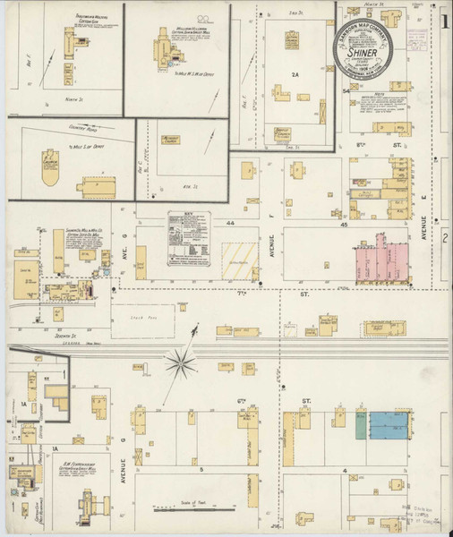 Shiner Texas 1906 - Fire Insurance Index - Old Map Reprint Shiner Texas 1906 - Fire Insurance Index - Old Map Reprint