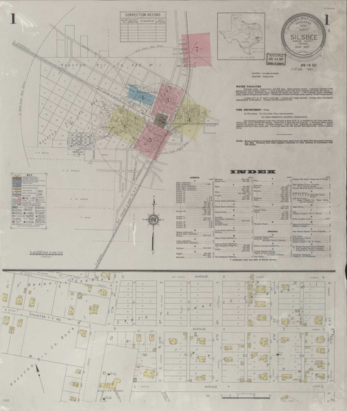 Silsbee Texas 1937 - Fire Insurance Index - Old Map Reprint Silsbee Texas 1937 - Fire Insurance Index - Old Map Reprint
