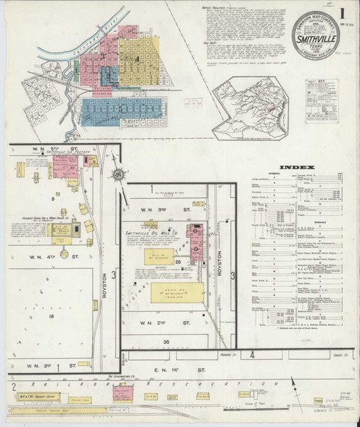 Smithville Texas 1915 - Fire Insurance Index - Old Map Reprint Smithville Texas 1915 - Fire Insurance Index - Old Map Reprint