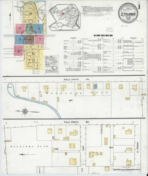 Strawn Texas 1920 - Fire Insurance Index - Old Map Reprint Strawn Texas 1920 - Fire Insurance Index - Old Map Reprint