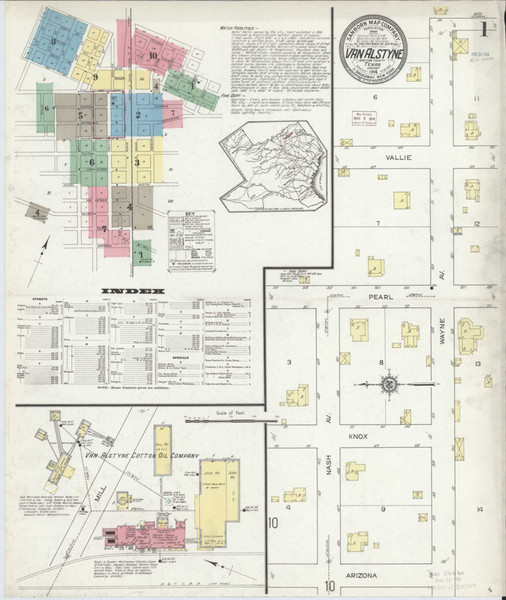 Van Alstyne Texas 1914 - Fire Insurance Index - Old Map Reprint