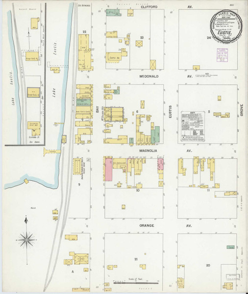 Eustis Florida 1901 - Fire Insurance Index - Old Map Reprint