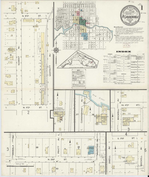 Fort Lauderdale Florida 1914 - Fire Insurance Index - Old Map Reprint Fort Lauderdale Florida 1914 - Fire Insurance Index - Old Map Reprint