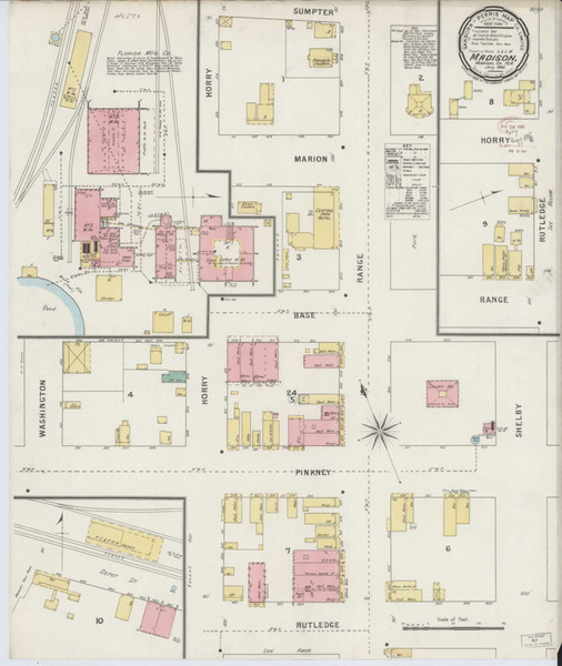 Madison Florida 1895 - Fire Insurance Index - Old Map Reprint