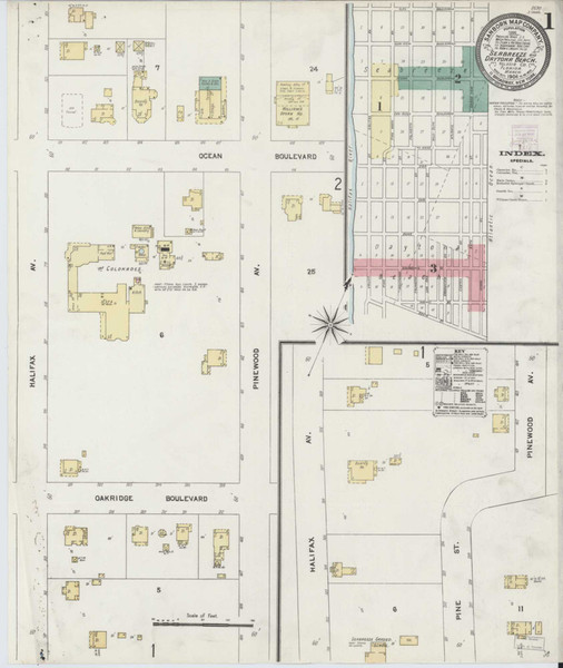 Seabreeze Florida 1906 - Fire Insurance Index - Old Map Reprint