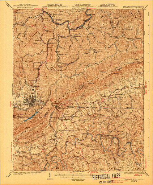 Middlesboro, Kentucky 1930 (1941) USGS Old Topo Map Reprint 15x15 TN Quad 803780