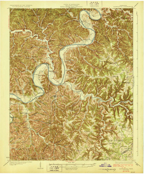 Gainesboro, Tennessee 1929 (1929) USGS Old Topo Map Reprint 15x15 TN Quad 153384 Gainesboro, Tennessee 1929 (1929) USGS Old Topo Map Reprint 15x15 TN Quad 153384