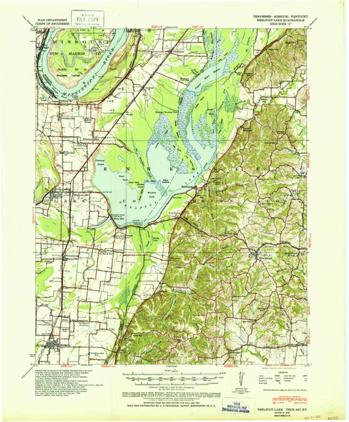 Reelfoot Lake, Tennessee 1939 (1939) USGS Old Topo Map Reprint 15x15 TN Quad 155929 Reelfoot Lake, Tennessee 1939 (1939) USGS Old Topo Map Reprint 15x15 TN Quad 155929