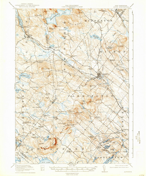 Alton, New Hampshire 1919 (1937) USGS Old Topo Map Reprint 15x15 NH Quad 329931 Alton, New Hampshire 1919 (1937) USGS Old Topo Map Reprint 15x15 NH Quad 329931
