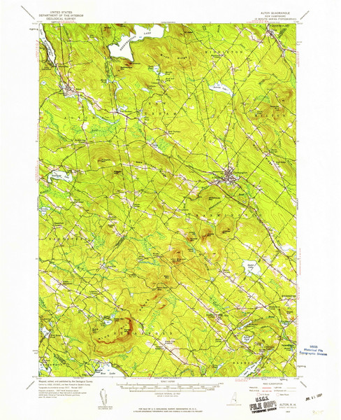 Alton, New Hampshire 1957 (1959) USGS Old Topo Map Reprint 15x15 NH Quad 329937 Alton, New Hampshire 1957 (1959) USGS Old Topo Map Reprint 15x15 NH Quad 329937