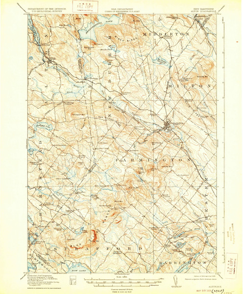 Alton, New Hampshire 1919 (1929) USGS Old Topo Map Reprint 15x15 NH Quad 329939 Alton, New Hampshire 1919 (1929) USGS Old Topo Map Reprint 15x15 NH Quad 329939