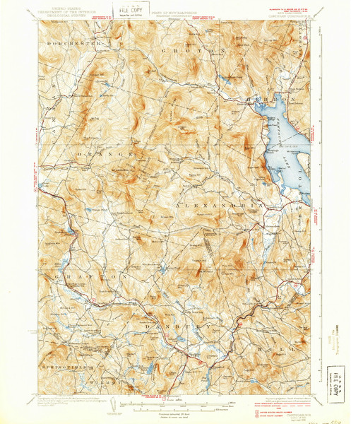 Cardigan, New Hampshire 1930 (1939) USGS Old Topo Map Reprint 15x15 NH Quad 329950 Cardigan, New Hampshire 1930 (1939) USGS Old Topo Map Reprint 15x15 NH Quad 329950