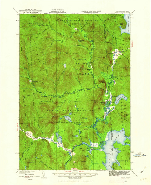 Errol, New Hampshire 1930 (1962) USGS Old Topo Map Reprint 15x15 NH Quad 330024 Errol, New Hampshire 1930 (1962) USGS Old Topo Map Reprint 15x15 NH Quad 330024