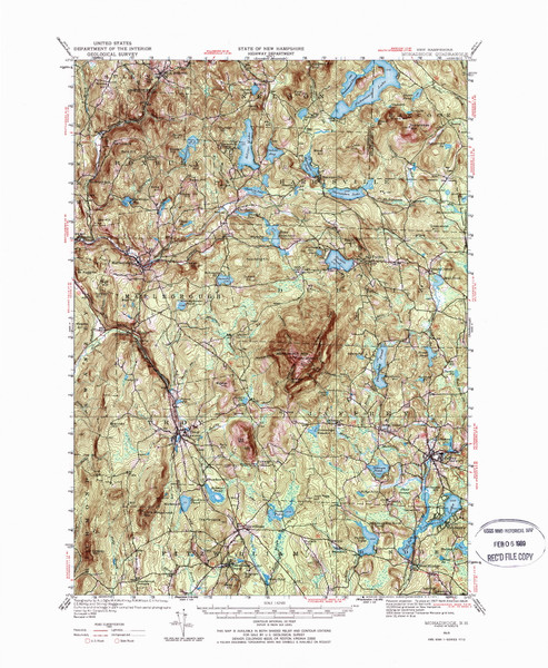 Monadnock, New Hampshire 1949 (1973) USGS Old Topo Map Reprint 15x15 NH Quad 330174 Monadnock, New Hampshire 1949 (1973) USGS Old Topo Map Reprint 15x15 NH Quad 330174