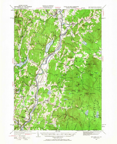 Mt. Cube, New Hampshire 1931 (1931) USGS Old Topo Map Reprint 15x15 NH Quad 330214 Mt. Cube, New Hampshire 1931 (1931) USGS Old Topo Map Reprint 15x15 NH Quad 330214
