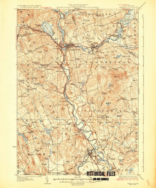 Penacook, New Hampshire 1927 (1927) USGS Old Topo Map Reprint 15x15 NH Quad 330292 Penacook, New Hampshire 1927 (1927) USGS Old Topo Map Reprint 15x15 NH Quad 330292