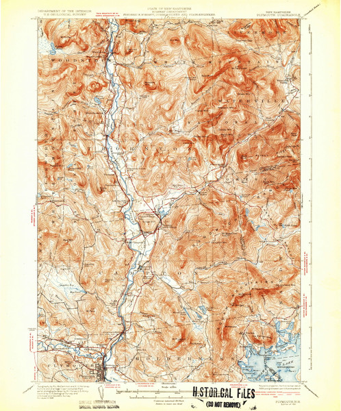 Plymouth, New Hampshire 1931 (1931) USGS Old Topo Map Reprint 15x15 NH Quad 330322 Plymouth, New Hampshire 1931 (1931) USGS Old Topo Map Reprint 15x15 NH Quad 330322