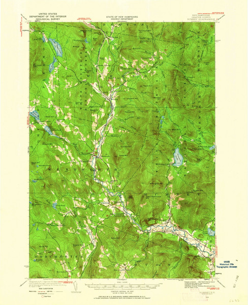 Rumney, New Hampshire 1928 (1962) USGS Old Topo Map Reprint 15x15 NH Quad 330326 Rumney, New Hampshire 1928 (1962) USGS Old Topo Map Reprint 15x15 NH Quad 330326
