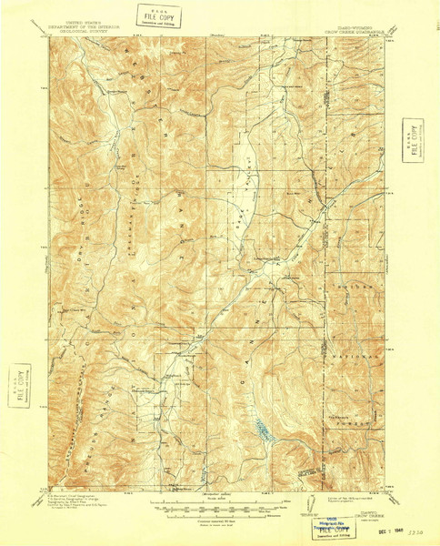 Crow Creek, Idaho 1915 (1948) USGS Old Topo Map Reprint 15x15 ID Quad 239494 Crow Creek, Idaho 1915 (1948) USGS Old Topo Map Reprint 15x15 ID Quad 239494