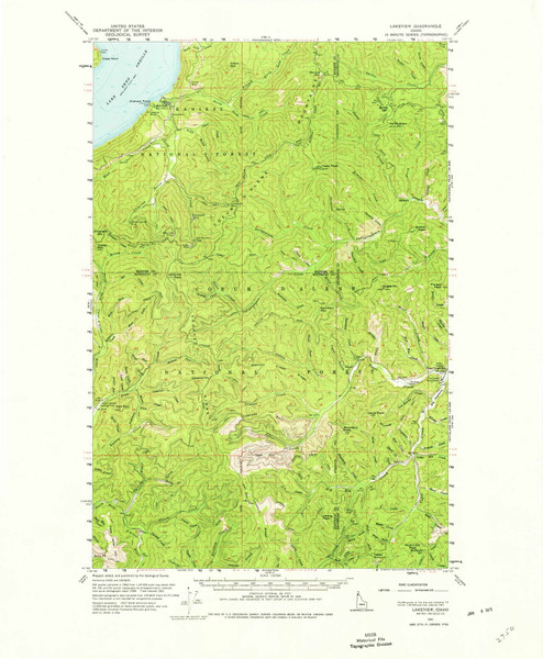 Lakeview, Idaho 1961 (1974) USGS Old Topo Map Reprint 15x15 ID Quad 239148