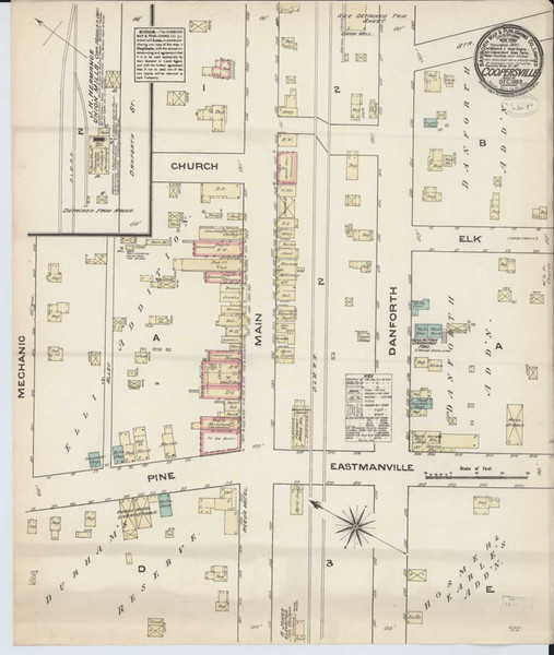 Coopersville Michigan 1883 - Fire Insurance Index - Old Map Reprint