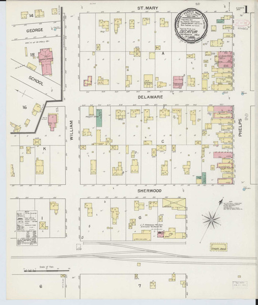 Decatur Michigan 1892 - Fire Insurance Index - Old Map Reprint