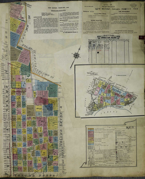 Detroit Michigan 1951 V10 - Fire Insurance Index - Old Map Reprint