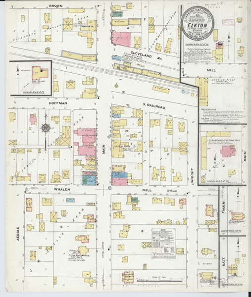 Elkton Michigan 1909 - Fire Insurance Index - Old Map Reprint