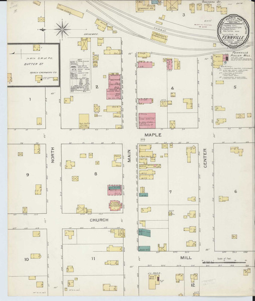 Fennville Michigan 1893 - Fire Insurance Index - Old Map Reprint