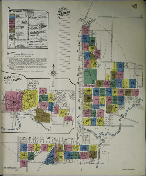 Lansing Michigan 1926 V2 - Fire Insurance Index - Old Map Reprint