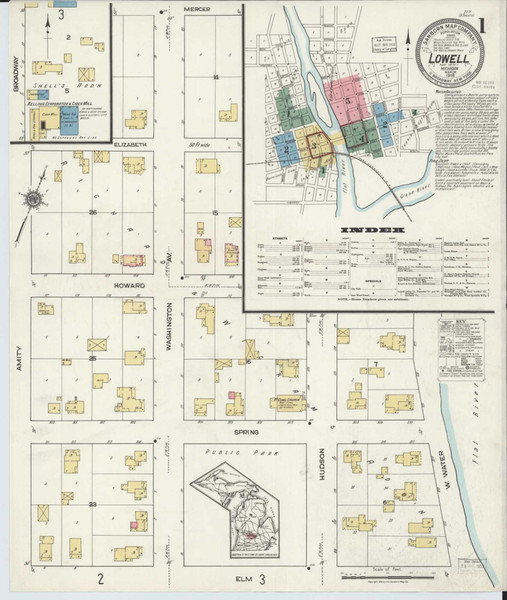 Lowell Michigan 1918 - Fire Insurance Index - Old Map Reprint