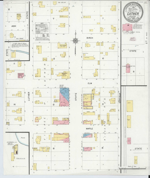 Luther Michigan 1910 - Fire Insurance Index - Old Map Reprint
