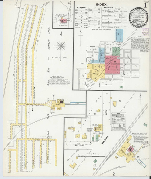 Mancelona Michigan 1901 - Fire Insurance Index - Old Map Reprint