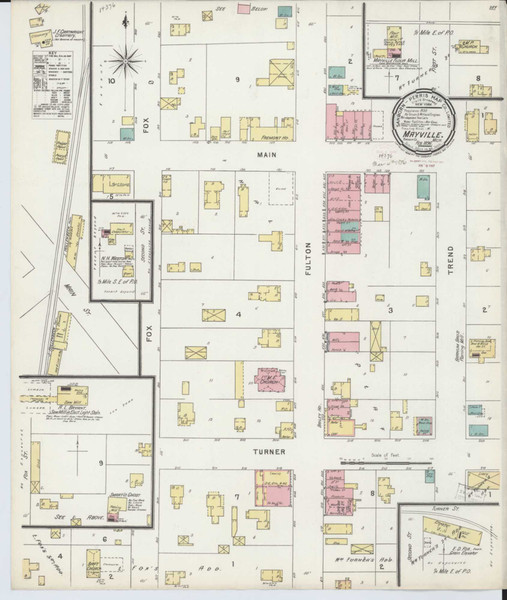 Mayville Michigan 1896 - Fire Insurance Index - Old Map Reprint