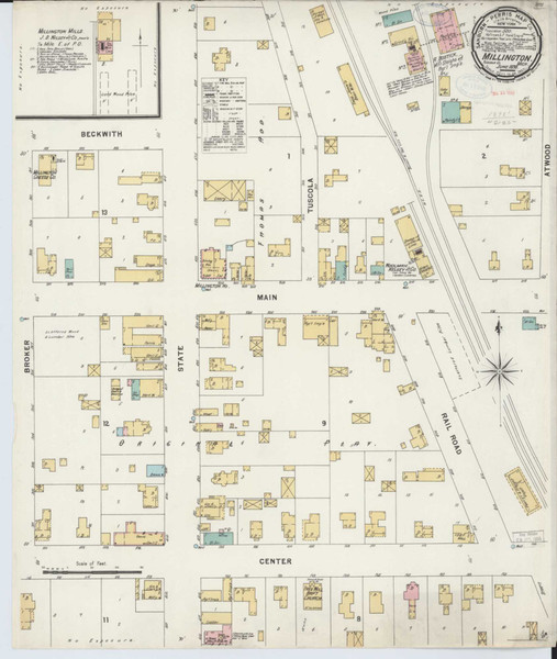 Millington Michigan 1898 - Fire Insurance Index - Old Map Reprint