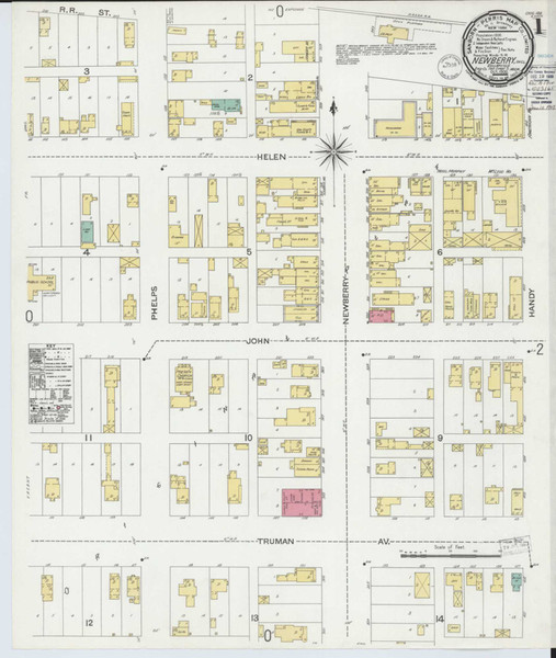 Newberry Michigan 1900 - Fire Insurance Index - Old Map Reprint