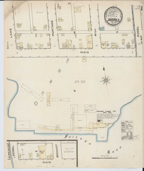 Onekama Michigan 1885 - Fire Insurance Index - Old Map Reprint
