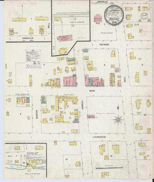 Pinckney Michigan 1899 - Fire Insurance Index - Old Map Reprint