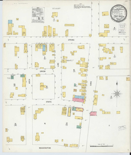 Port Austin Michigan 1900 - Fire Insurance Index - Old Map Reprint