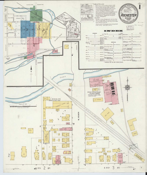 Rochester Michigan 1919 - Fire Insurance Index - Old Map Reprint