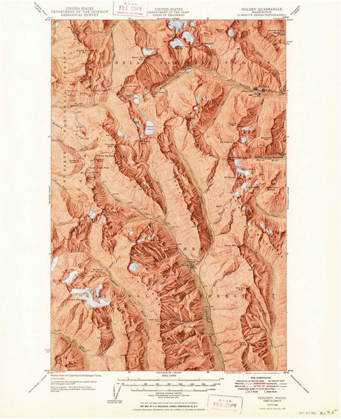Holden, Washington 1949 (1949) USGS Old Topo Map Reprint 15x15 WA Quad 241545