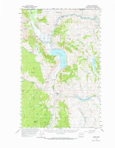Loomis, Washington 1956 (1967) USGS Old Topo Map Reprint 15x15 WA Quad 242059