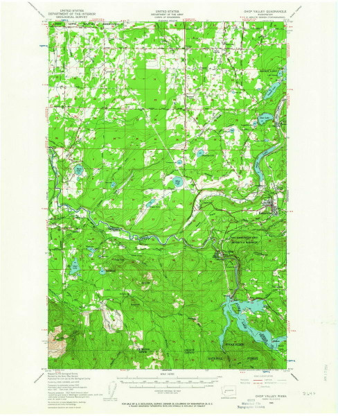 Ohop Valley, Washington 1949 (1964) USGS Old Topo Map Reprint 15x15 WA Quad 242907