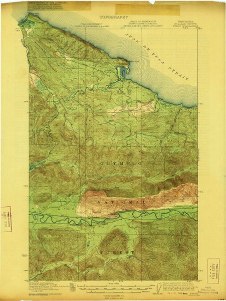 Pysht, Washington 1922 (1922) USGS Old Topo Map Reprint 15x15 WA Quad 243334