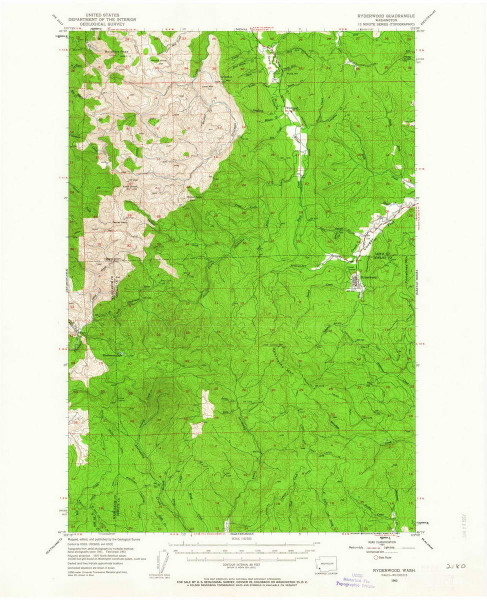 Ryderwood, Washington 1953 (1963) USGS Old Topo Map Reprint 15x15 WA Quad 243541