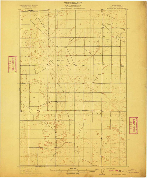 Winchester, Washington 1910 (1910) USGS Old Topo Map Reprint 15x15 WA Quad 244747