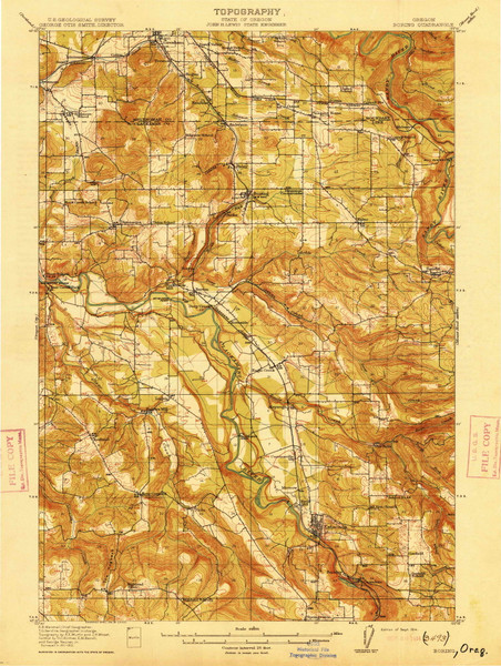 Boring, Oregon 1914 () USGS Old Topo Map Reprint 15x15 OR Quad 282268